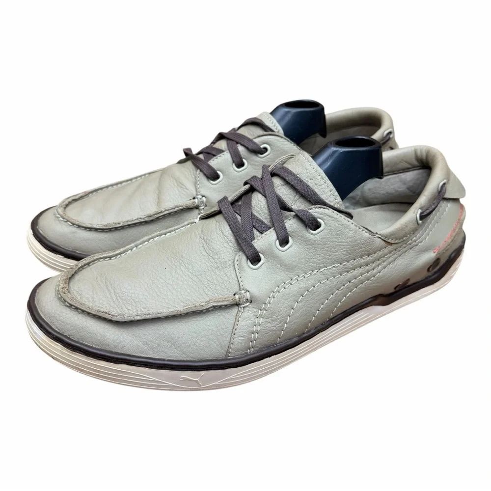 Puma volvo ocean Race Men's size 11.5 Gray Leather Boat Shoes